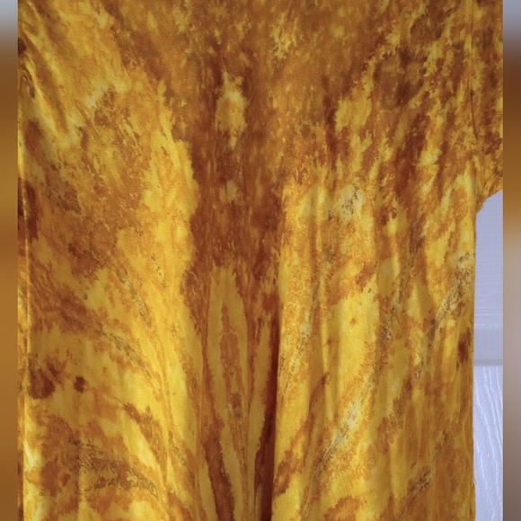 Riveria Sun Yellow Sun Burst Tie Dye Embroidered Floral Stitching Size Large - Picture 6 of 10